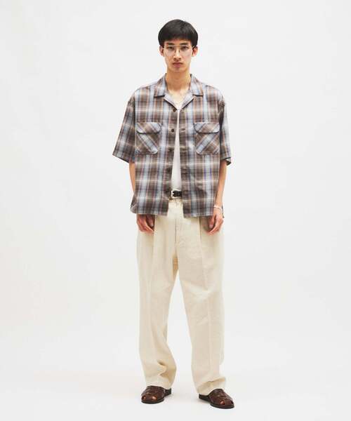 PENDLETON(ペンドルトン)の「PENDLETON / ペンドルトン 別注 TR ツイル 半袖 オープンカラーシャツ(シャツ/ブラウス・メンズ・ライトグリーン/ブラック/ブルー系その他/ブラウン系その他・LARGE/MEDIUM)」の6枚目の写真