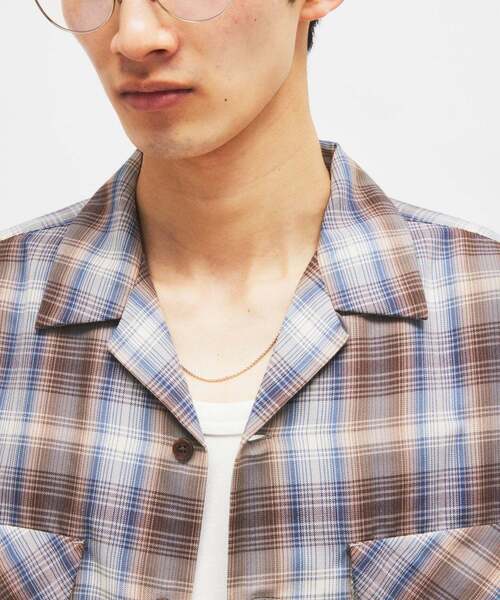 PENDLETON（ペンドルトン）の「PENDLETON / ペンドルトン 別注 TR ツイル 半袖 オープンカラーシャツ（シャツ/ブラウス・メンズ・ライトグリーン/ブラック/ブルー系その他/ブラウン系その他・LARGE/MEDIUM）」の21枚目の写真
