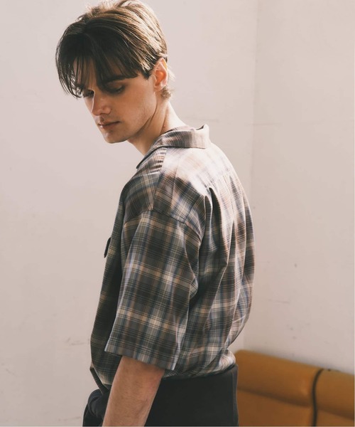 PENDLETON（ペンドルトン）の「PENDLETON / ペンドルトン 別注 TR ツイル 半袖 オープンカラーシャツ（シャツ/ブラウス・メンズ・ライトグリーン/ブラック/ブルー系その他/ブラウン系その他・LARGE/MEDIUM）」の3枚目の写真