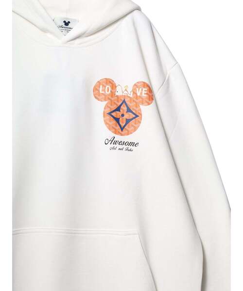 Import & Select(インポートアンドセレクト)の「【AWESOME】 LV PRINT HOODIE フーディ パーカー(パーカー・メンズ・ホワイト系1/ブラック・3/4)」の4枚目の写真