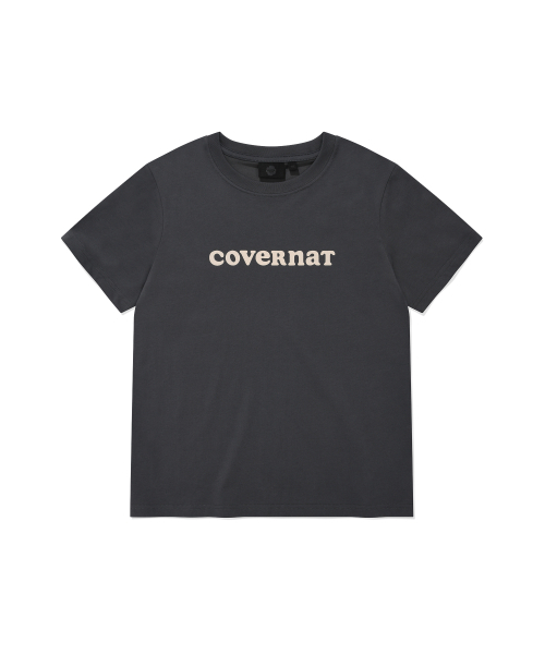COVERNAT WOMAN(カバーナットウーマン)の「ウーマン クール コットン クーパー ロゴ Tシャツ チャコール(Tシャツ/カットソー・レディース・その他・WS/WM/LARGE)」の7枚目の写真