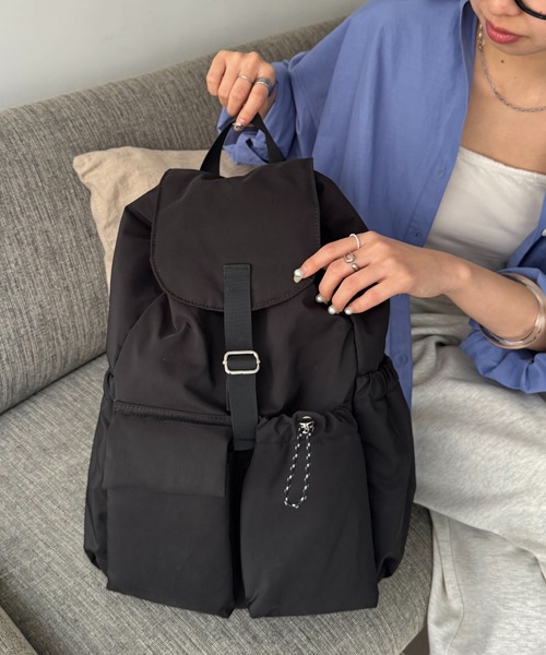 DISCOAT（ディスコート）の「【Enlude】パデットナイロンミリタリーリュック《ユニセックス》（バックパック/リュック・レディース・カーキ/ブラック・FREE）」の10枚目の写真