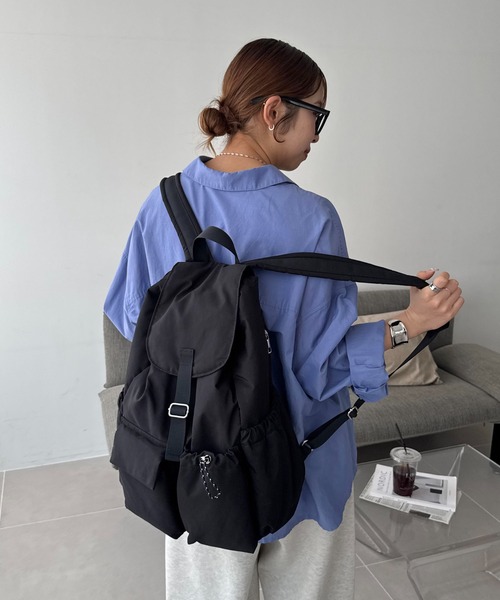 DISCOAT（ディスコート）の「【Enlude】パデットナイロンミリタリーリュック《ユニセックス》（バックパック/リュック・レディース・カーキ/ブラック・FREE）」の11枚目の写真