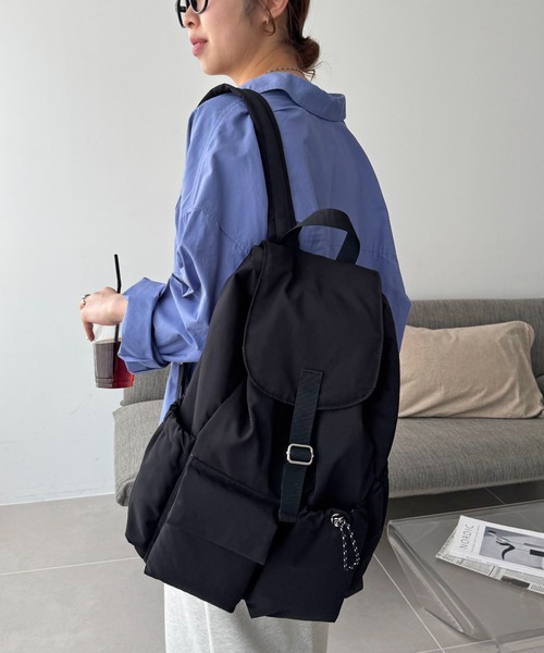 DISCOAT（ディスコート）の「【Enlude】パデットナイロンミリタリーリュック《ユニセックス》（バックパック/リュック・レディース・カーキ/ブラック・FREE）」の12枚目の写真