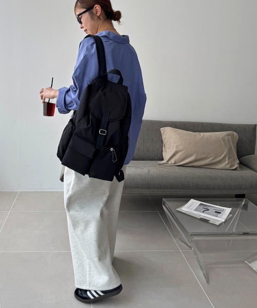 DISCOAT（ディスコート）の「【Enlude】パデットナイロンミリタリーリュック《ユニセックス》（バックパック/リュック・レディース・カーキ/ブラック・FREE）」の14枚目の写真