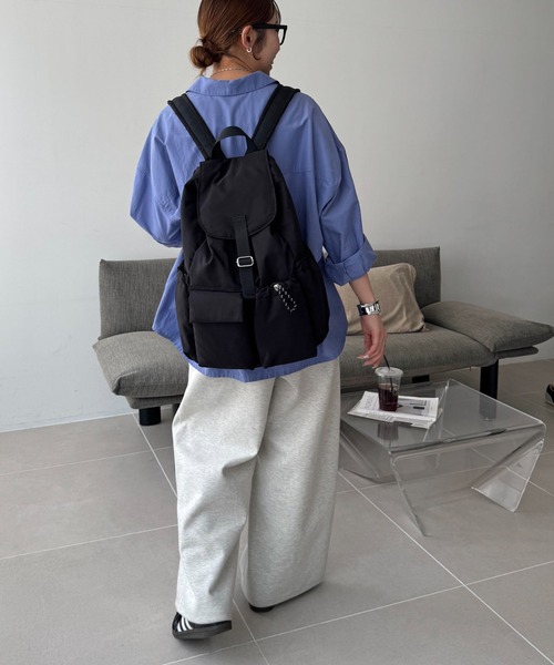 DISCOAT（ディスコート）の「【Enlude】パデットナイロンミリタリーリュック《ユニセックス》（バックパック/リュック・レディース・カーキ/ブラック・FREE）」の15枚目の写真