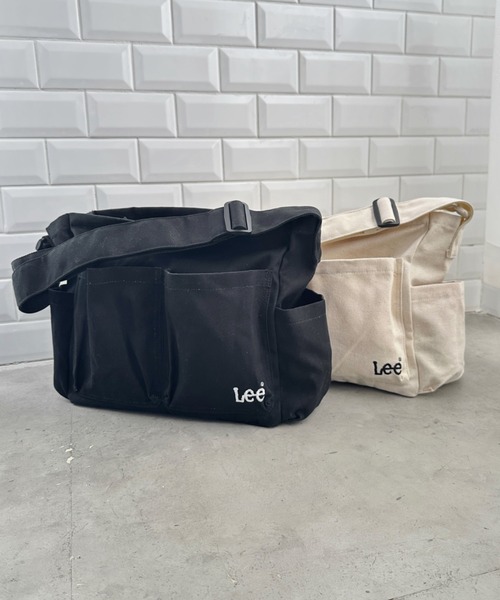 Lee(リー)の「Lee/立体ポケット キャンバスショルダーバッグ/A4対応/ ユニセックス(ショルダーバッグ・レディース・ブラック/オフホワイト・FREE)」の21枚目の写真