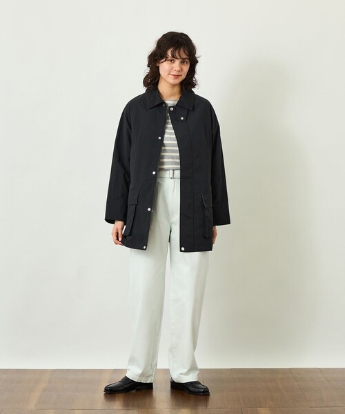MACKINTOSH PHILOSOPHY(マッキントッシュ フィロソフィー)の「GREY LABEL 【SOMERFORD(サマーフォード)】ライトタフタ製(ステンカラーコート・レディース・ブラック/ベージュ系その他4・2/6)」の3枚目の写真