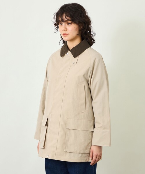 MACKINTOSH PHILOSOPHY(マッキントッシュ フィロソフィー)の「GREY LABEL 【SOMERFORD(サマーフォード)】ライトタフタ製(ステンカラーコート・レディース・ブラック/ベージュ系その他4・2/6)」の6枚目の写真