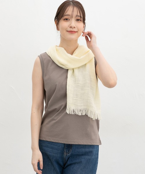 Honeys（ハニーズ）の「【ＵＶ対策・冷房対策】ＵＶ対策ストール（ストール/ショール・レディース・ラベンダー/クリーム/ブルー・FREE）」の5枚目の写真