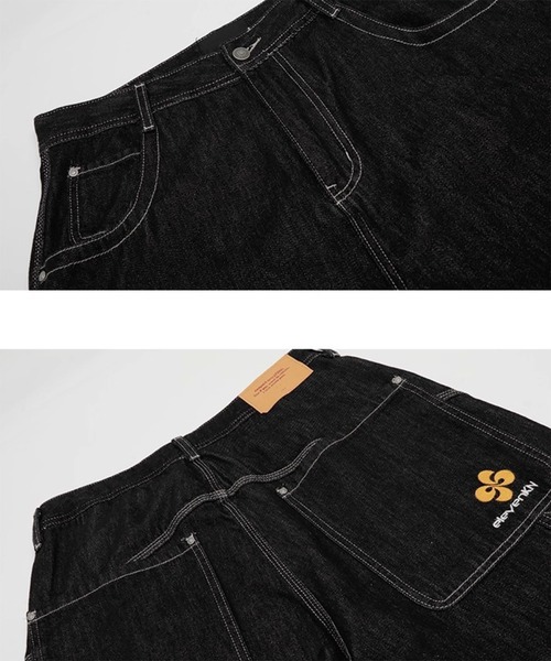 WESTBOY(ウエストボーイ)の「ワイドシルエット ブラック 刺繍 ステッチデザイン デニムパンツ WO26S6PT07(デニムパンツ・メンズ・ブラック・XL/M/L)」の6枚目の写真