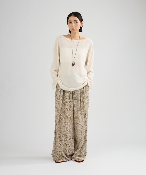 Chaos（カオス）の「Chaos(カオス)/ シアーダブルカラープルオーバー（ニット/セーター・レディース・ホワイト系/ブラック・FREE）」の7枚目の写真