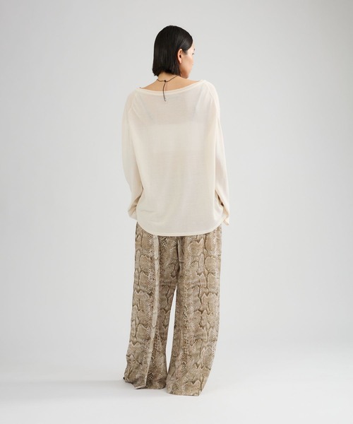 Chaos（カオス）の「Chaos(カオス)/ シアーダブルカラープルオーバー（ニット/セーター・レディース・ホワイト系/ブラック・FREE）」の9枚目の写真