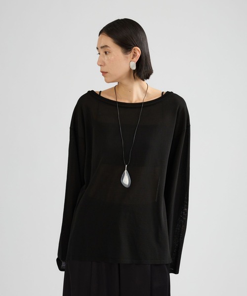 Chaos（カオス）の「Chaos(カオス)/ シアーダブルカラープルオーバー（ニット/セーター・レディース・ホワイト系/ブラック・FREE）」の11枚目の写真