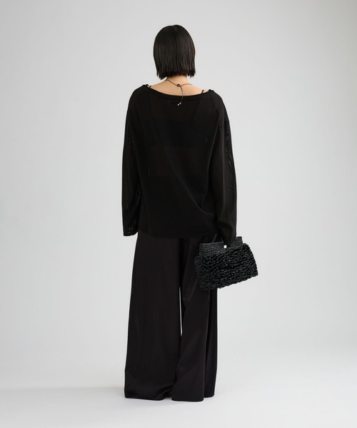 Chaos（カオス）の「Chaos(カオス)/ シアーダブルカラープルオーバー（ニット/セーター・レディース・ホワイト系/ブラック・FREE）」の16枚目の写真