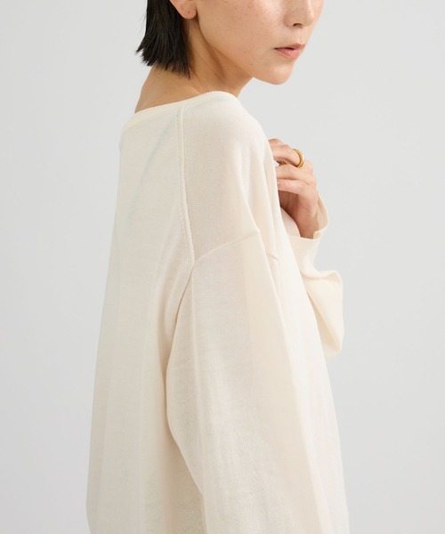 Chaos（カオス）の「Chaos(カオス)/ シアーダブルカラープルオーバー（ニット/セーター・レディース・ホワイト系/ブラック・FREE）」の18枚目の写真