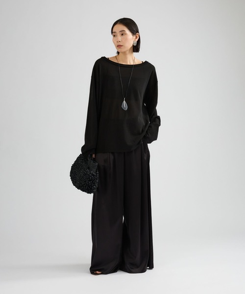 Chaos（カオス）の「Chaos(カオス)/ シアーダブルカラープルオーバー（ニット/セーター・レディース・ホワイト系/ブラック・FREE）」の14枚目の写真