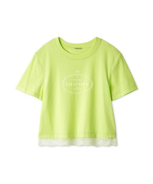 SNIDEL（スナイデル）の「【Chacott】コラボレーストリムTシャツ（Tシャツ/カットソー・レディース・その他/ホワイト/ライム/ピンク・F）」の3枚目の写真