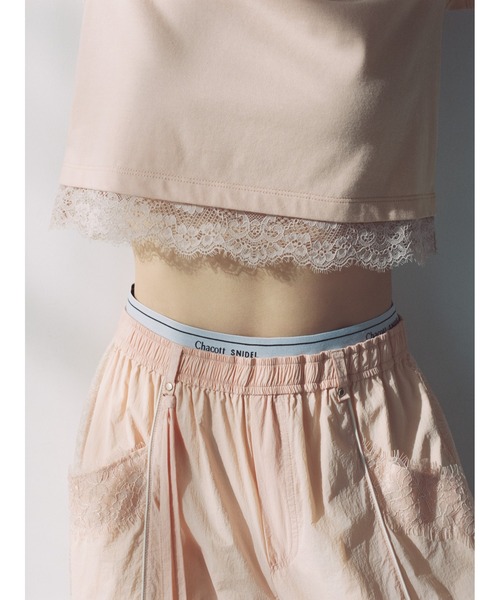 SNIDEL（スナイデル）の「【Chacott】コラボレーストリムTシャツ（Tシャツ/カットソー・レディース・その他/ホワイト/ライム/ピンク・F）」の11枚目の写真