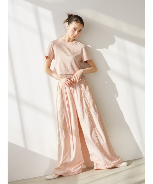 SNIDEL（スナイデル）の「【Chacott】コラボレーストリムTシャツ（Tシャツ/カットソー・レディース・その他/ホワイト/ライム/ピンク・F）」の10枚目の写真