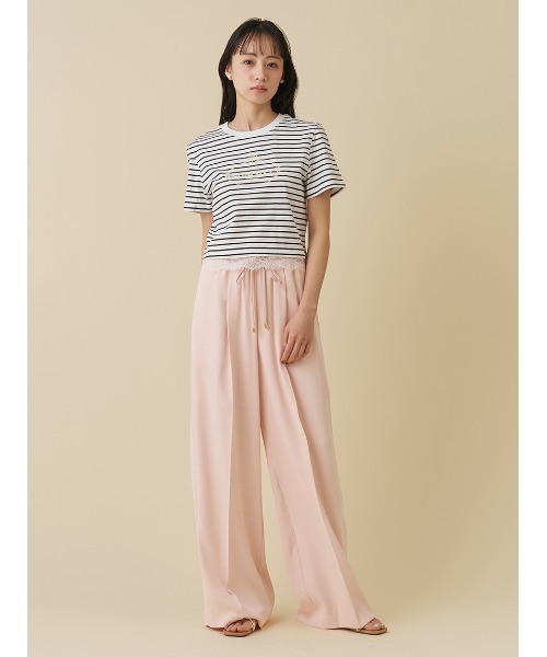 SNIDEL（スナイデル）の「【Chacott】コラボレーストリムTシャツ（Tシャツ/カットソー・レディース・その他/ホワイト/ライム/ピンク・F）」の14枚目の写真