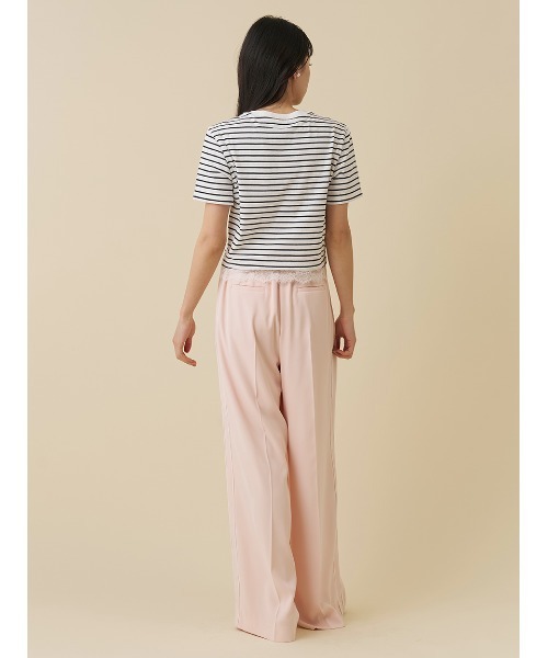 SNIDEL（スナイデル）の「【Chacott】コラボレーストリムTシャツ（Tシャツ/カットソー・レディース・その他/ホワイト/ライム/ピンク・F）」の16枚目の写真