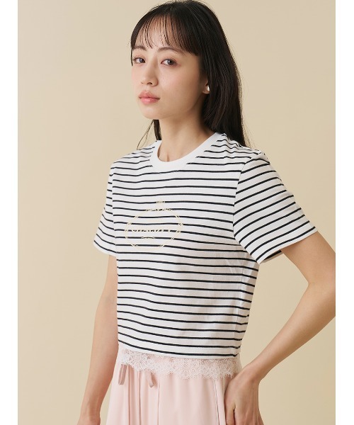 SNIDEL（スナイデル）の「【Chacott】コラボレーストリムTシャツ（Tシャツ/カットソー・レディース・その他/ホワイト/ライム/ピンク・F）」の18枚目の写真