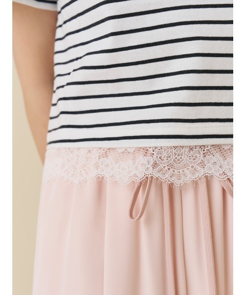 SNIDEL（スナイデル）の「【Chacott】コラボレーストリムTシャツ（Tシャツ/カットソー・レディース・その他/ホワイト/ライム/ピンク・F）」の21枚目の写真