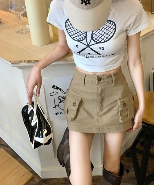 Ritzy(リッツィー)の「カーゴミニスカート(スカート・レディース・カーキ・M/L/S)」の7枚目の写真
