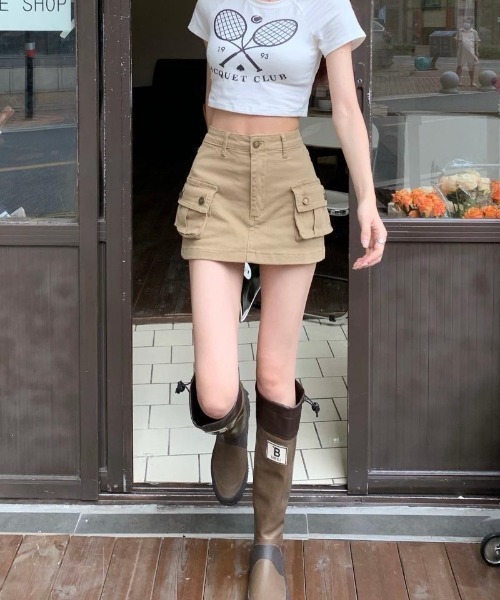 Ritzy(リッツィー)の「カーゴミニスカート(スカート・レディース・カーキ・M/L/S)」の11枚目の写真