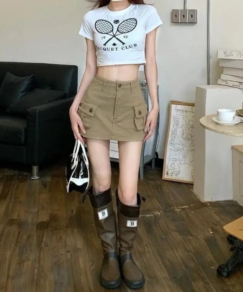 Ritzy(リッツィー)の「カーゴミニスカート(スカート・レディース・カーキ・M/L/S)」の20枚目の写真