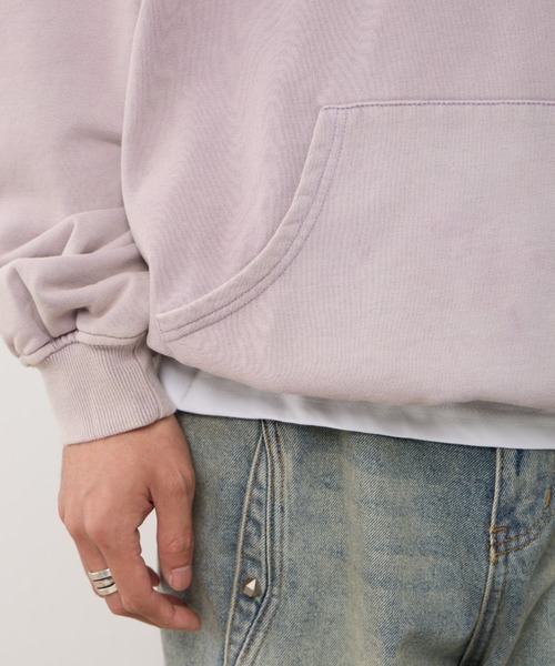 T.FOX (ティーフォックス)の「26ss Vintage Washed Hoodie/フード刺繍ヴィンテージ加工パーカー(パーカー・メンズ・グリーン/パープル/ブルー・L)」の14枚目の写真