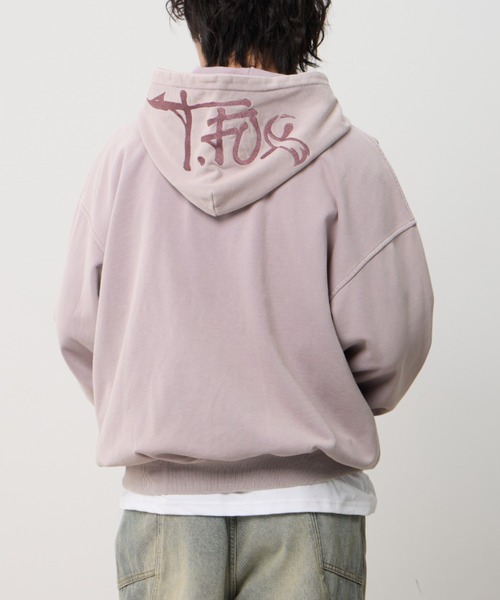 T.FOX (ティーフォックス)の「26ss Vintage Washed Hoodie/フード刺繍ヴィンテージ加工パーカー(パーカー・メンズ・グリーン/パープル/ブルー・L)」の15枚目の写真