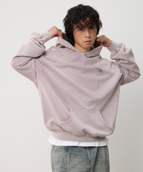 T.FOX (ティーフォックス)の「26ss Vintage Washed Hoodie/フード刺繍ヴィンテージ加工パーカー(パーカー・メンズ・グリーン/パープル/ブルー・L)」の10枚目の写真