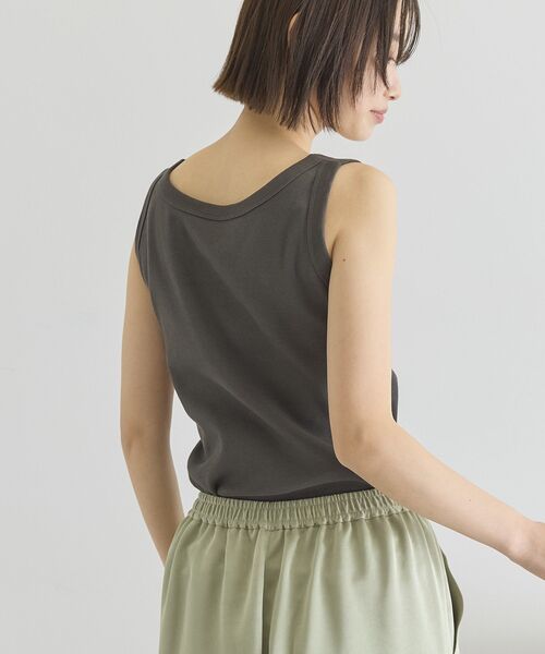 AMERICAN HOLIC（アメリカンホリック）の「【抗菌防臭】テレコタンクトップ（タンクトップ・レディース・ブラック/ダークベージュ/チャコールグレー/オフホワイト/グレイッシュベージュ・M/L）」の15枚目の写真