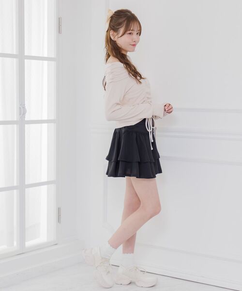 ems excite(エムズエキサイト)の「オフショルドロストCT(Tシャツ/カットソー・レディース・チャコールグレー/ピンク/ブラウン・FREE)」の5枚目の写真