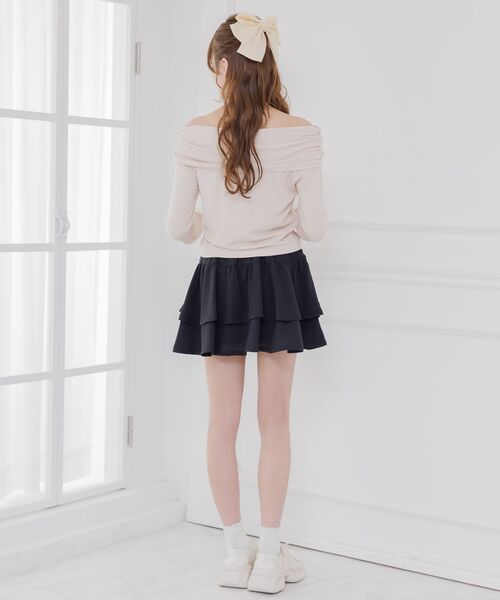 ems excite(エムズエキサイト)の「オフショルドロストCT(Tシャツ/カットソー・レディース・チャコールグレー/ピンク/ブラウン・FREE)」の6枚目の写真