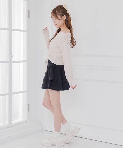 ems excite(エムズエキサイト)の「オフショルドロストCT(Tシャツ/カットソー・レディース・チャコールグレー/ピンク/ブラウン・FREE)」の7枚目の写真