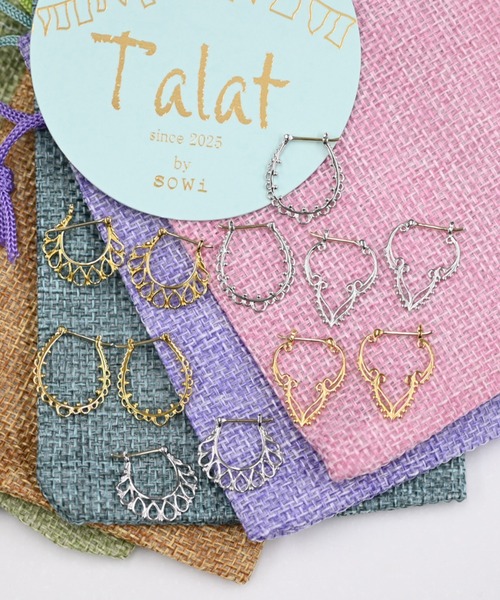 sowi(ソーイ)の「SV925+K10YG Talat Kanok Dok Lace ピアス(ピアス(両耳用)・レディース・シルバー/ゴールド・フリ-)」の7枚目の写真
