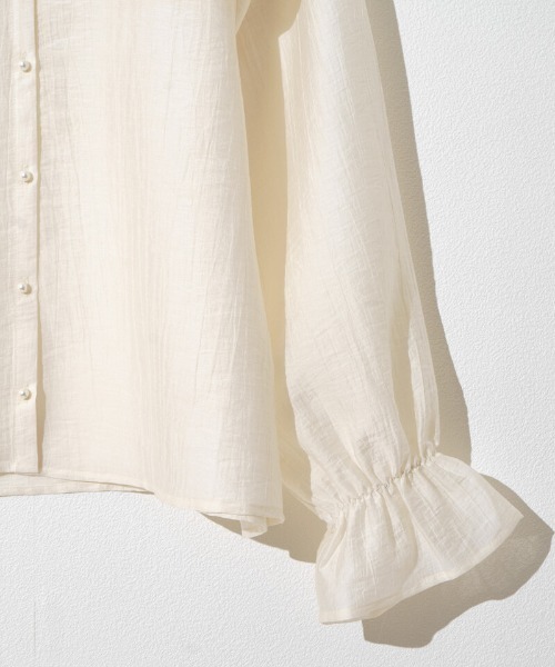 flower(フラワー)の「ボタニカルカラーブラウス(シャツ/ブラウス・レディース・ホワイト/アイボリー・FREE)」の8枚目の写真