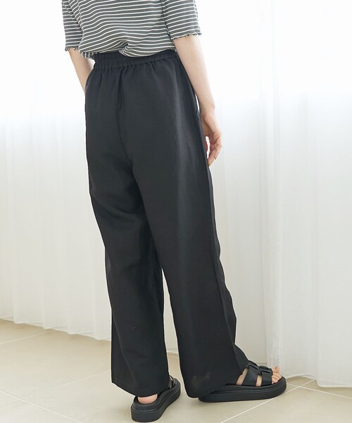 coen（コーエン）の「【接触冷感】リネンレーヨン ベイカーワイドパンツ（WEB限定サイズあり）（その他パンツ・レディース・ダークブラウン/その他1/オリーブ/ブラック・L/M/S/XL）」の17枚目の写真