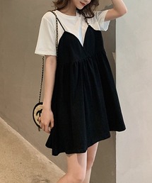 キャミワンピ付き半袖Tシャツ
