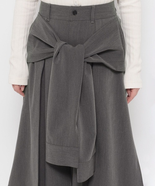 HARE（ハレ）の「シャツレイヤーライクワイドパンツ(HARE)（スラックス・レディース・グレー/ブラック・FREE）」の17枚目の写真