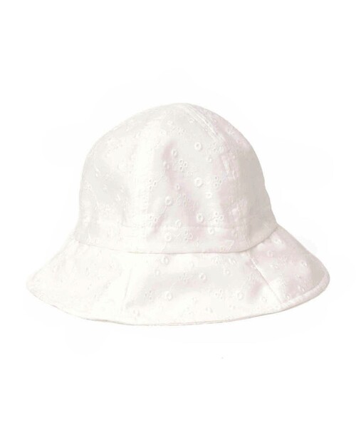 SHIPS（シップス）の「SHIPS KIDS:〈UVカット〉ベビー 刺繍 ハット（キャップ・キッズ・ホワイト・SMALL/X-SMALL/MEDIUM）」の3枚目の写真