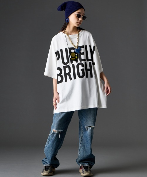 GEVS.（ジェイヴィス）の「ビッグシルエットTシャツ＜大きいサイズ有＞GEVS.（Tシャツ/カットソー・レディース・オフホワイト/チャコール/ブラック・3L～4L/M-LL/5L～6L）」の22枚目の写真