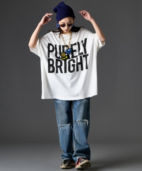 GEVS.（ジェイヴィス）の「ビッグシルエットTシャツ＜大きいサイズ有＞GEVS.（Tシャツ/カットソー・レディース・オフホワイト/チャコール/ブラック・3L～4L/M-LL/5L～6L）」の18枚目の写真