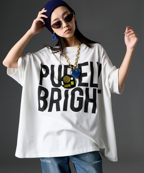 GEVS.（ジェイヴィス）の「ビッグシルエットTシャツ＜大きいサイズ有＞GEVS.（Tシャツ/カットソー・レディース・オフホワイト/チャコール/ブラック・3L～4L/M-LL/5L～6L）」の16枚目の写真