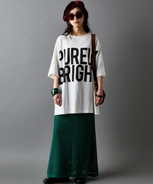 GEVS.（ジェイヴィス）の「ビッグシルエットTシャツ＜大きいサイズ有＞GEVS.（Tシャツ/カットソー・レディース・オフホワイト/チャコール/ブラック・3L～4L/M-LL/5L～6L）」の15枚目の写真