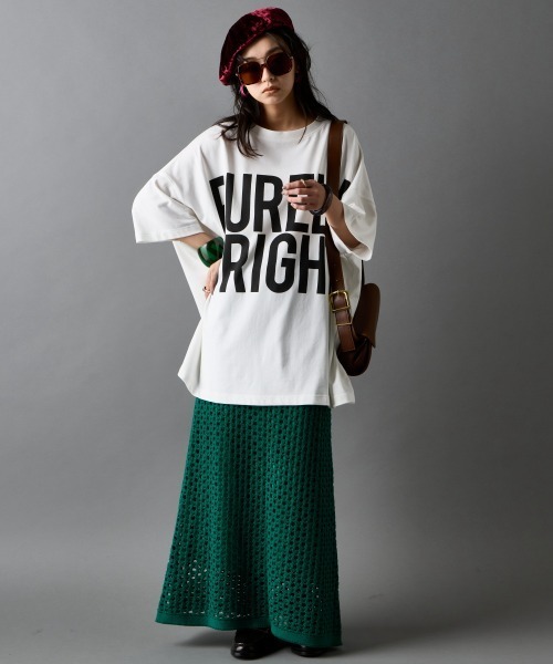 GEVS.（ジェイヴィス）の「ビッグシルエットTシャツ＜大きいサイズ有＞GEVS.（Tシャツ/カットソー・レディース・オフホワイト/チャコール/ブラック・3L～4L/M-LL/5L～6L）」の12枚目の写真