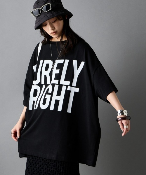 GEVS.（ジェイヴィス）の「ビッグシルエットTシャツ＜大きいサイズ有＞GEVS.（Tシャツ/カットソー・レディース・オフホワイト/チャコール/ブラック・3L～4L/M-LL/5L～6L）」の9枚目の写真